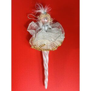 De Carlini Hand‎ Blown Glass Ornament Dancing girl Vintage